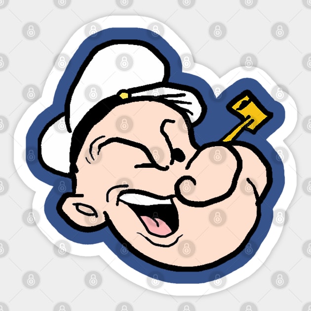 Popeye Sticker by BadDrawnStuff